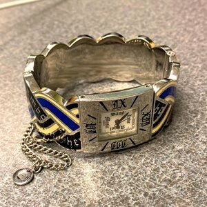 L.A.M.B. logo blue watch